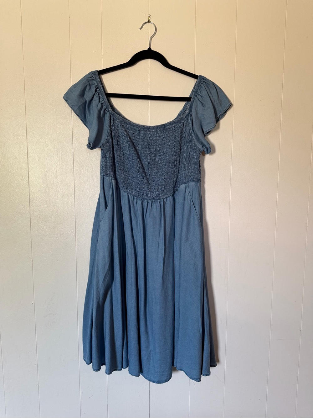 torrid Light Blue Smocked Bodice Mini Dress NWT